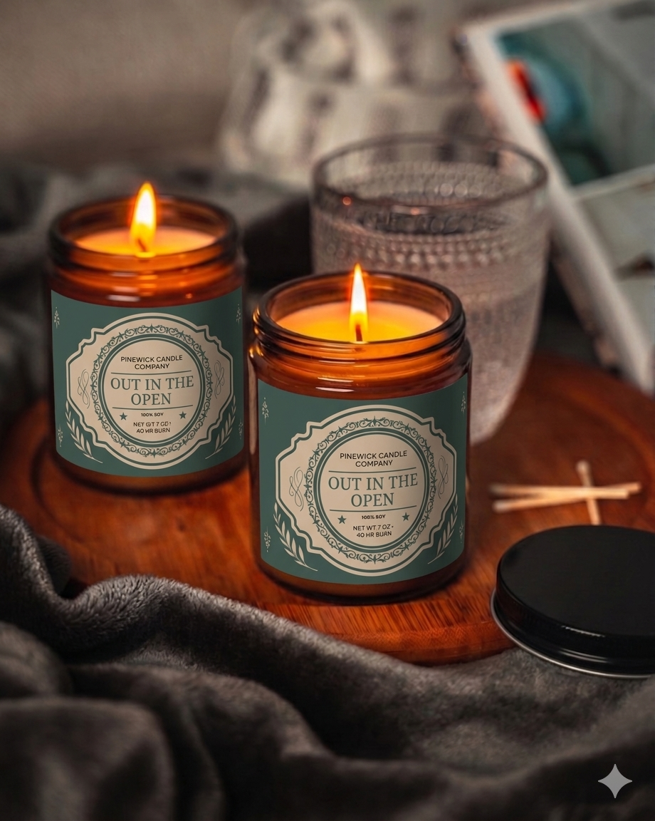 Out in the Open Candle